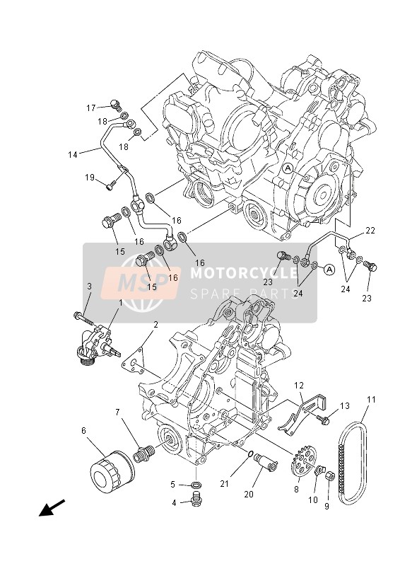 Yamaha YFM700GPHD GRIZZLY 4x4 YAMAHA BLACK 2013 La pompe à huile pour un 2013 Yamaha YFM700GPHD GRIZZLY 4x4 YAMAHA BLACK