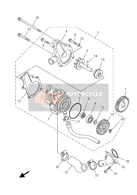 1S3124280000, Dichtung, Gehausedeckel 2, Yamaha, 0