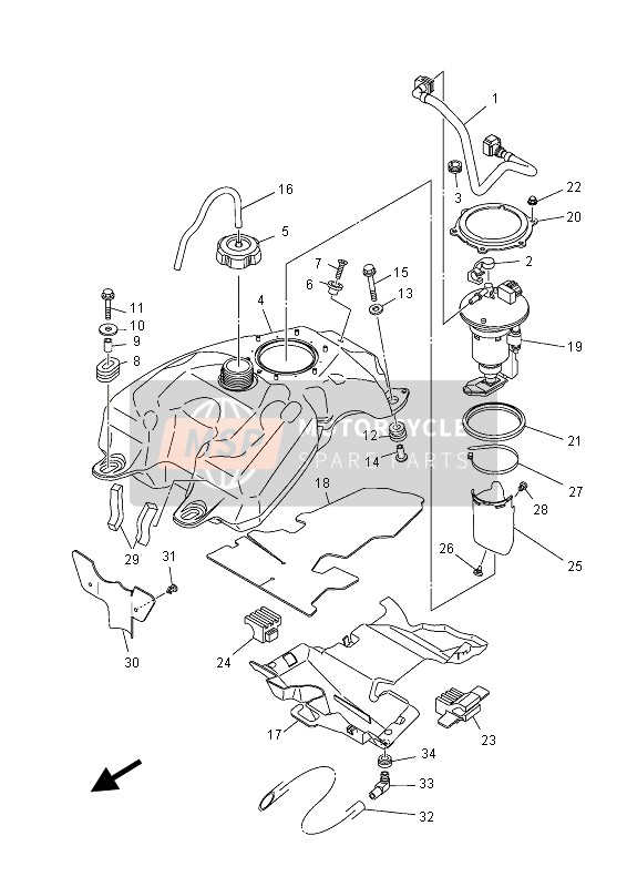 958170603500, Boulon, Yamaha, 2