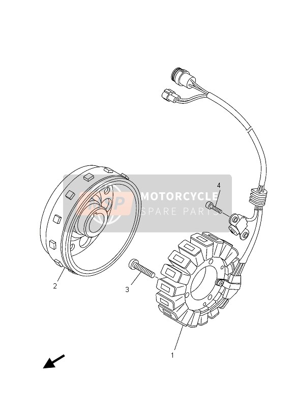 1S3814100000, Statorset, Yamaha, 0