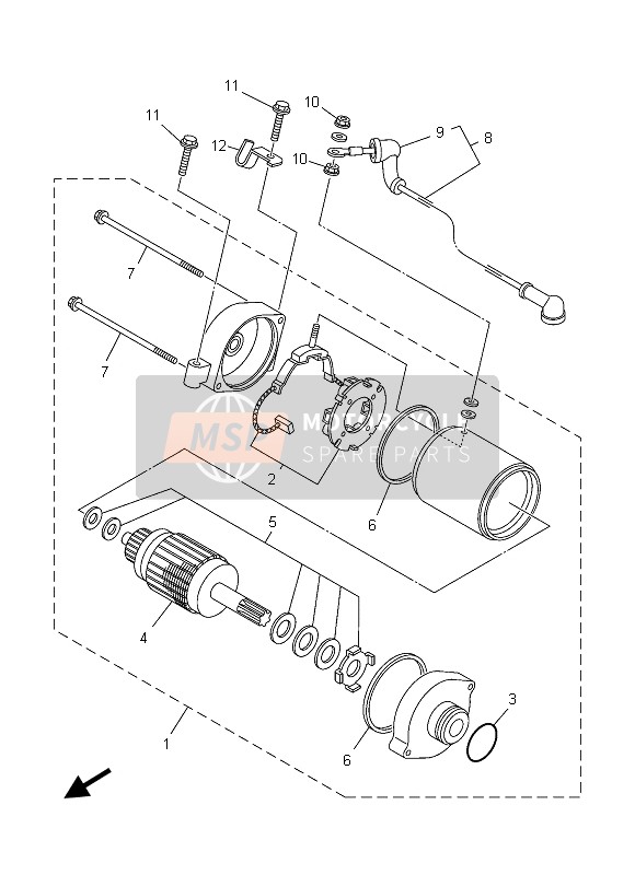 3AJ818260000, Lagerbolzen, Yamaha, 1