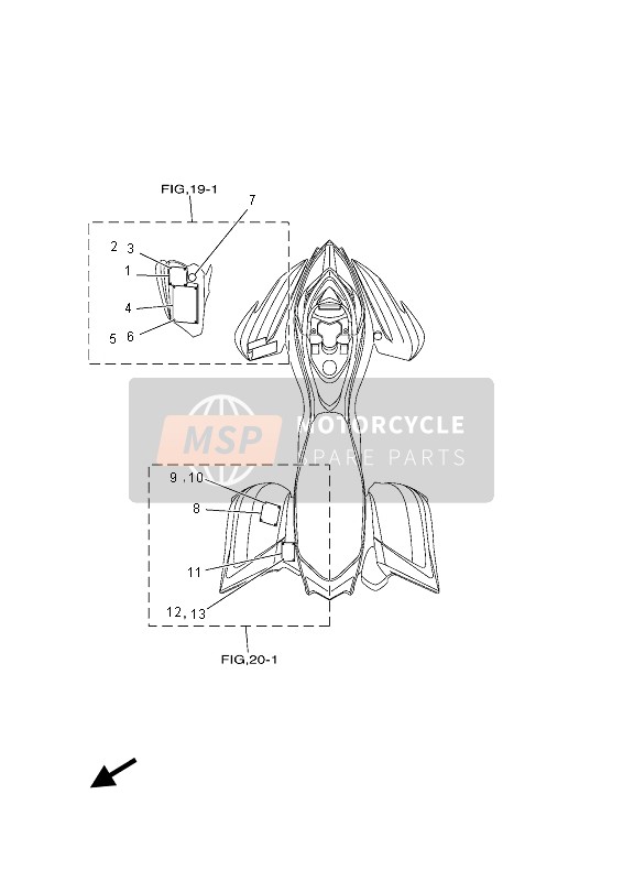 4XEF15391000, Klinknagel, Yamaha, 2