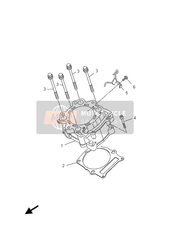 Yamaha YFM700RSED 2013 Cylinder for a 2013 Yamaha YFM700RSED