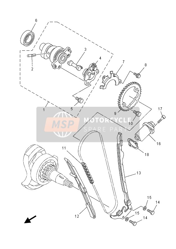 Yamaha YFM700RSED 2013 NOCKENWELLE & STEUERKETTE für ein 2013 Yamaha YFM700RSED