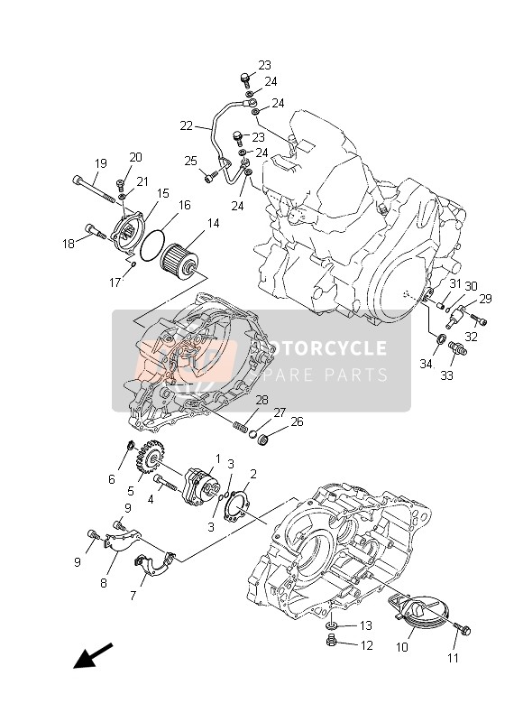 Yamaha YFM700RSED 2013 La pompe à huile pour un 2013 Yamaha YFM700RSED