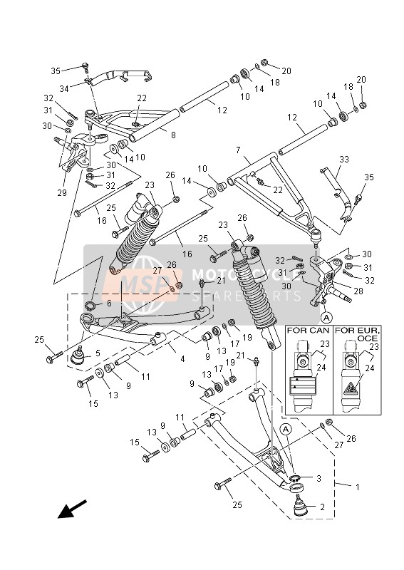 901711000100, Ecrou,  Crenele, Yamaha, 1