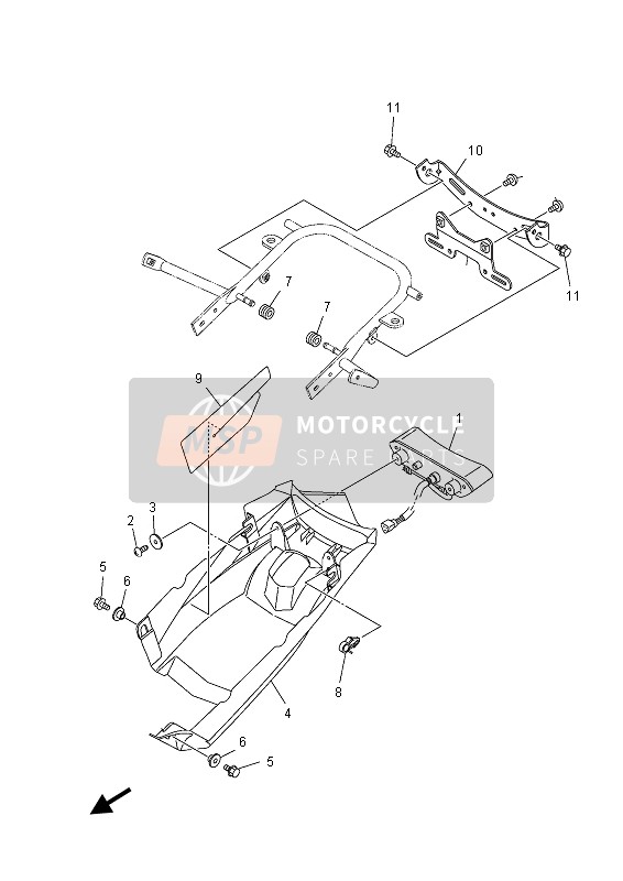 Yamaha YFM700RSED 2013 Fanale Posteriore per un 2013 Yamaha YFM700RSED