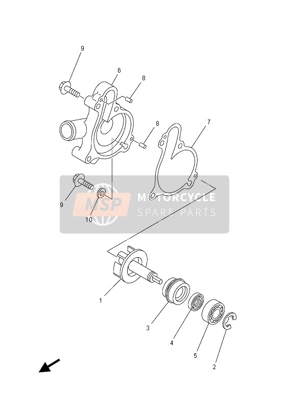 4C8124380000, Guarnizione Meccanica, Yamaha, 3