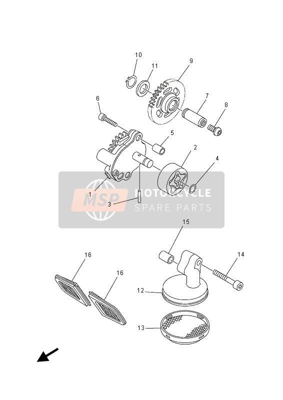 Yamaha YFZ450RD 2013 Oil Pump for a 2013 Yamaha YFZ450RD