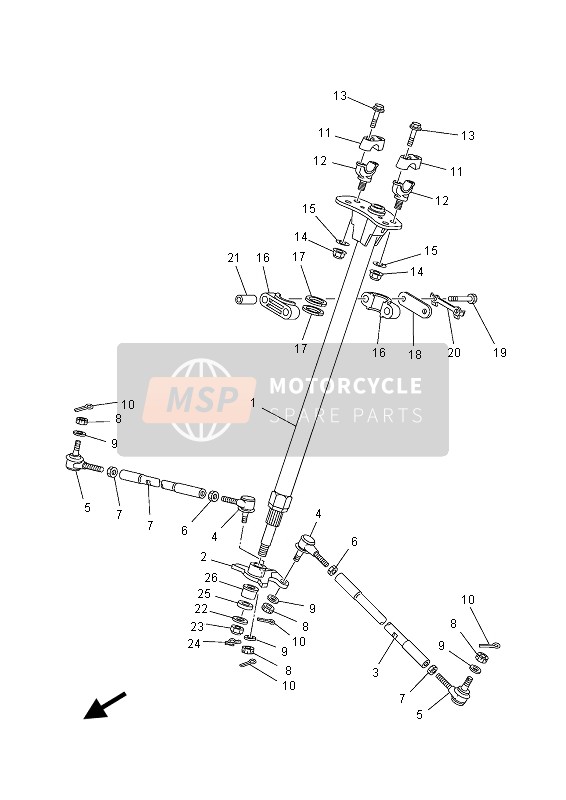 Yamaha YFZ450RD 2013 Steering for a 2013 Yamaha YFZ450RD