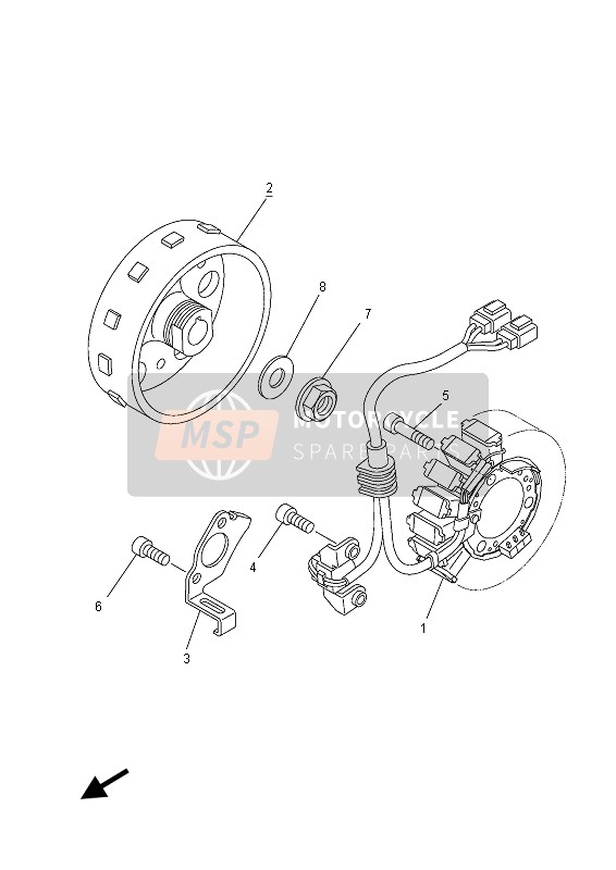 18P814500100, Rotor Assy, Yamaha, 0