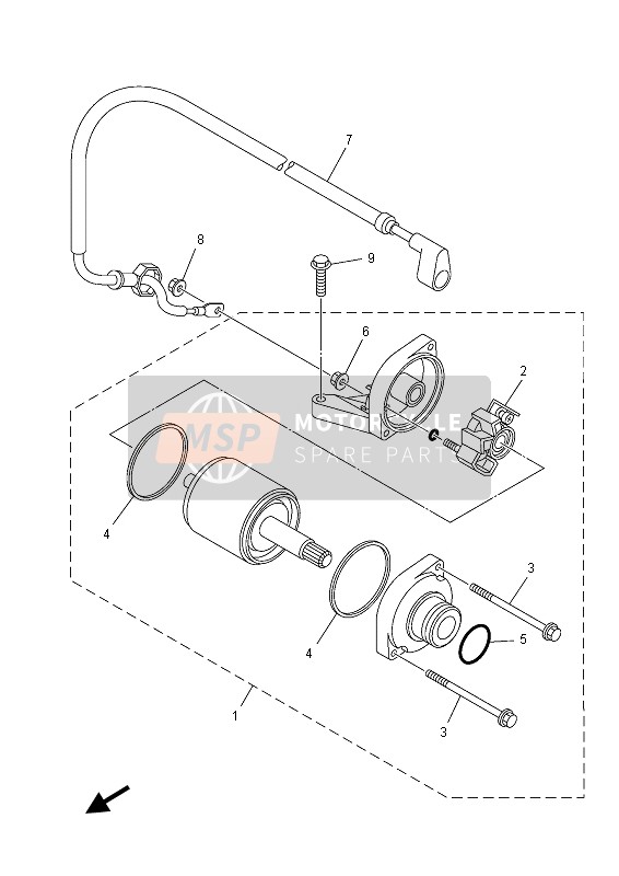 Yamaha YFZ450RD 2013 Starting Motor 4 for a 2013 Yamaha YFZ450RD