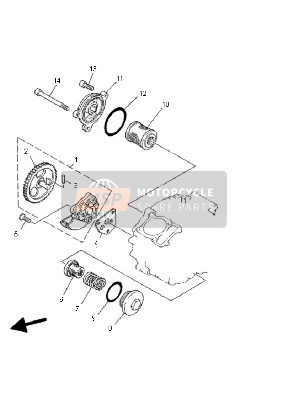 5H0134400900, Element Assy, Oil Cleaner, Yamaha, 0