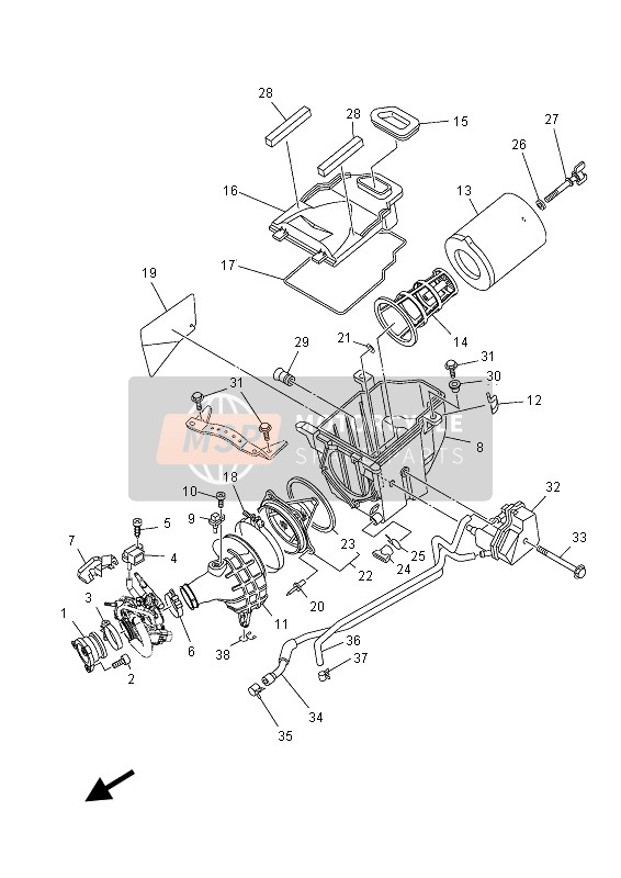 Yamaha YFZ450RSED 2013 Inlaat voor een 2013 Yamaha YFZ450RSED