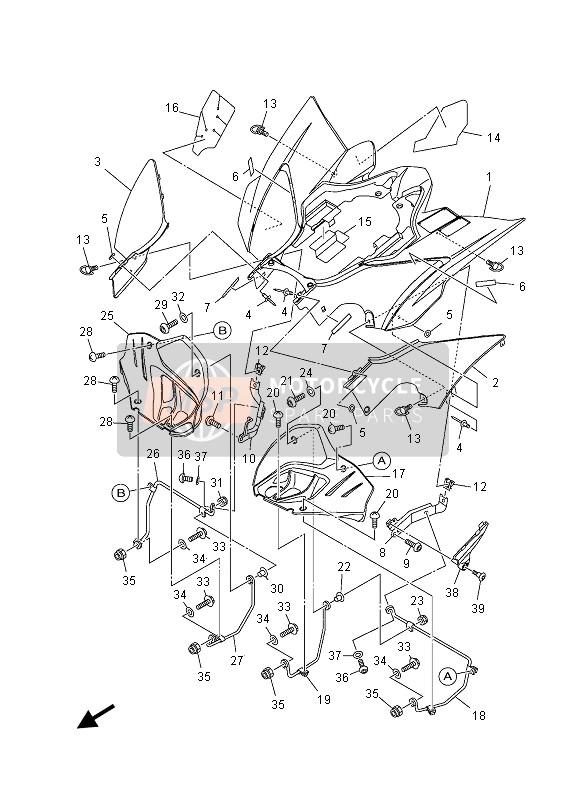 18P2164H0000, Stutze 3, Yamaha, 0