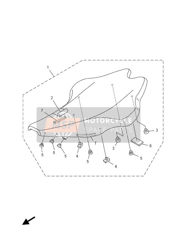 18P247102100, Single Seat Assy, Yamaha, 0