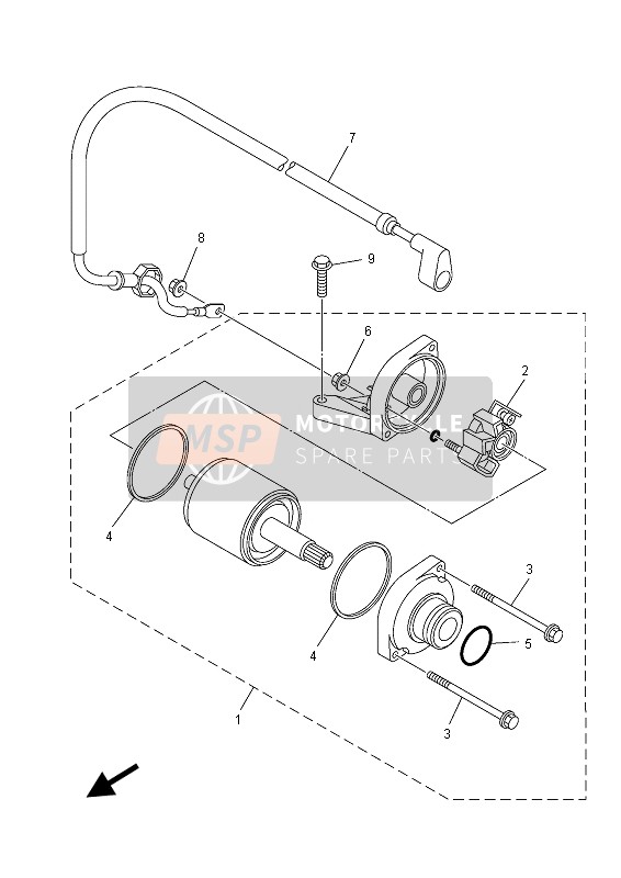 Yamaha YFZ450RSED 2013 Starting Motor 4 for a 2013 Yamaha YFZ450RSED