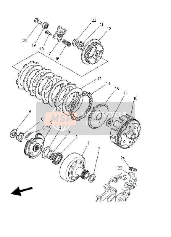 21V166640000, Bearing,One Way, Yamaha, 0