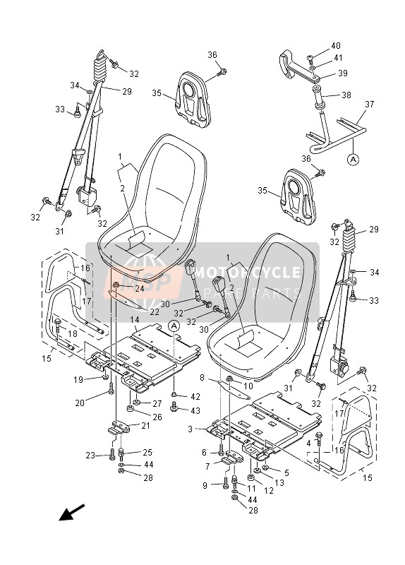 5UGF472L5000, Head Rest, Yamaha, 1