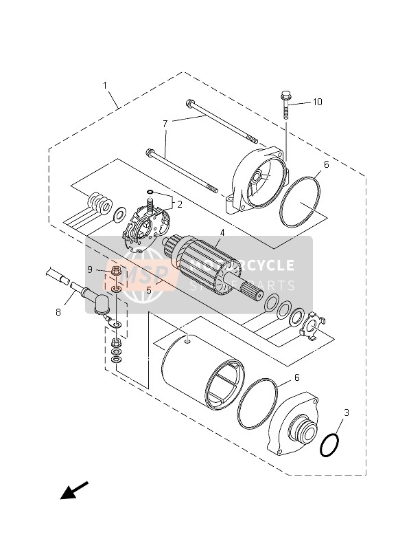 5UGH18150200, Cavo, Motorino Avviamento, Yamaha, 0