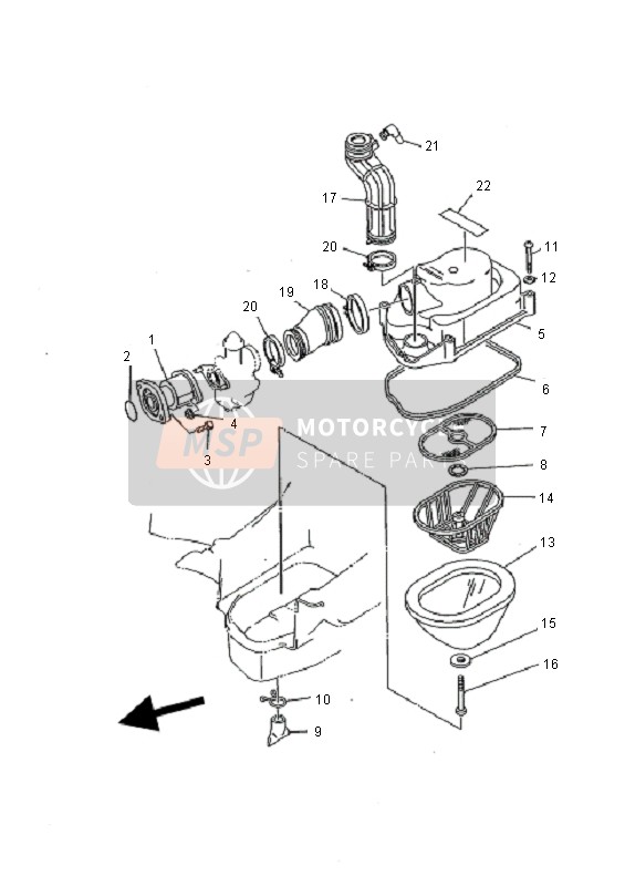 3FA144530000, Joint, Luchtfilter 1, Yamaha, 0