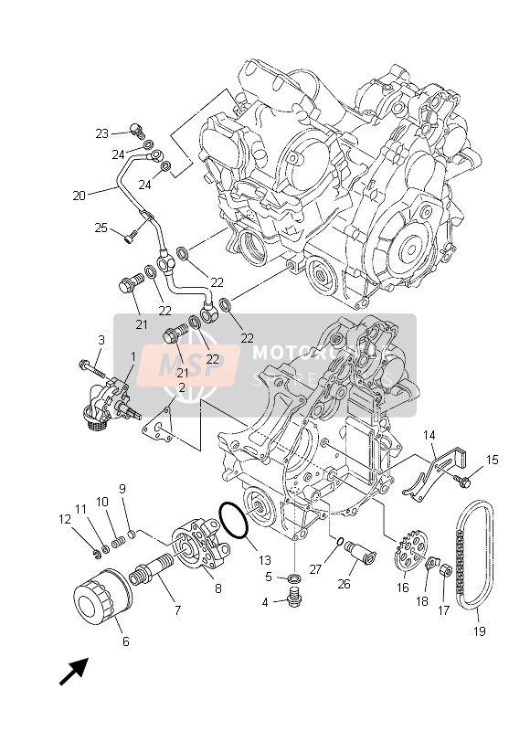 Yamaha YXR700FSPD RHINO 2013 Pompa dell'olio per un 2013 Yamaha YXR700FSPD RHINO