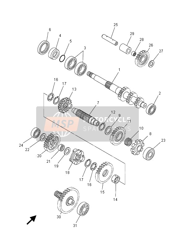 Yamaha YXR700FSPD RHINO 2013 Transmission pour un 2013 Yamaha YXR700FSPD RHINO