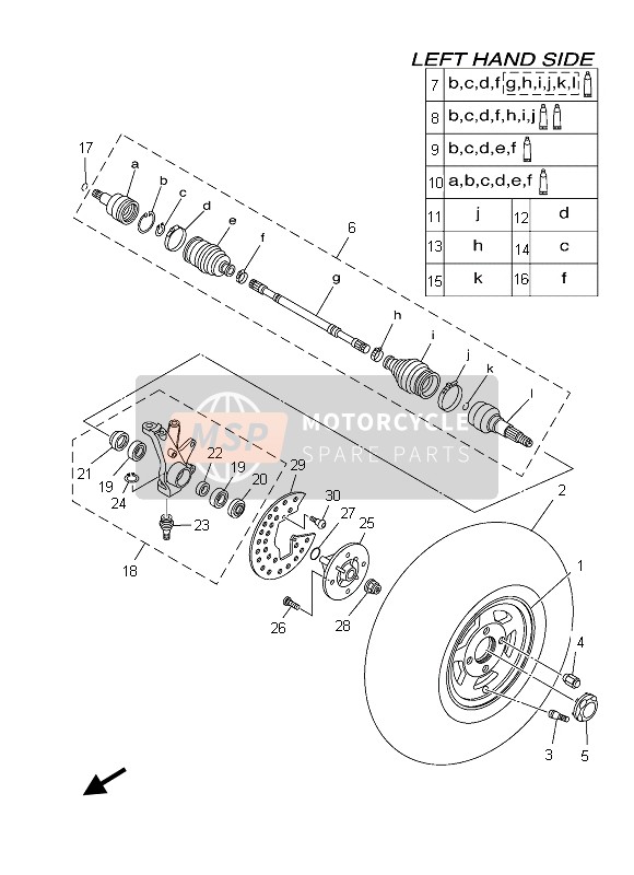 5UGF51681000, Roue A Barches Av, Yamaha, 0