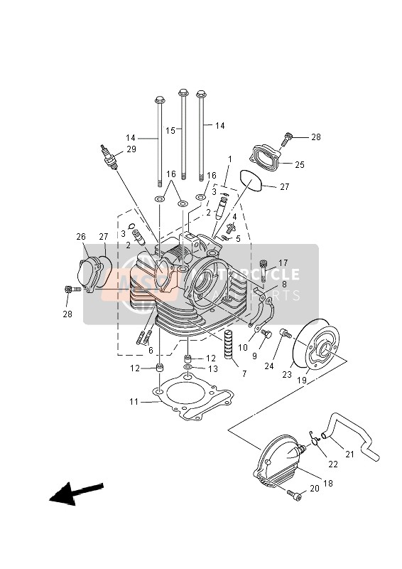 4KB111650000, Plaat, Ontluchter, Yamaha, 0