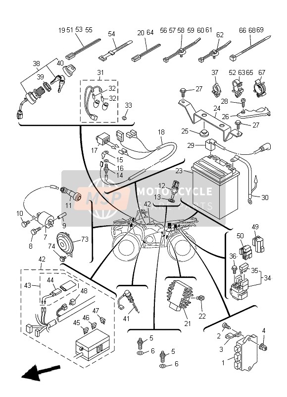 904620601600, Klem, Yamaha, 0