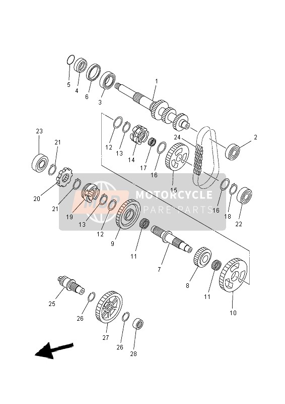 Yamaha YFM450FWA GRIZZLY 4x4 2014 Transmisión para un 2014 Yamaha YFM450FWA GRIZZLY 4x4