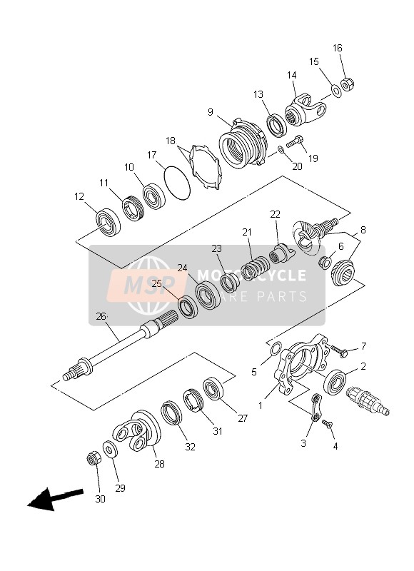 Middle Drive Gear