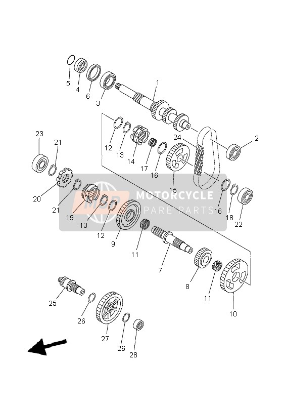 Yamaha YFM450FWAD IRS GRIZZLY 4x4 YAMAHA BLACK 2014 Transmisión para un 2014 Yamaha YFM450FWAD IRS GRIZZLY 4x4 YAMAHA BLACK