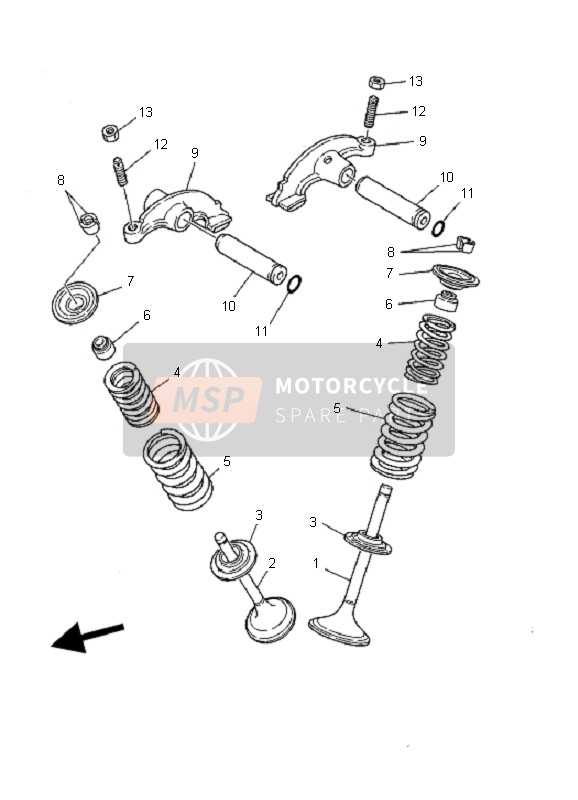 1UY121130100, Ressort De Soupape,, Yamaha, 0