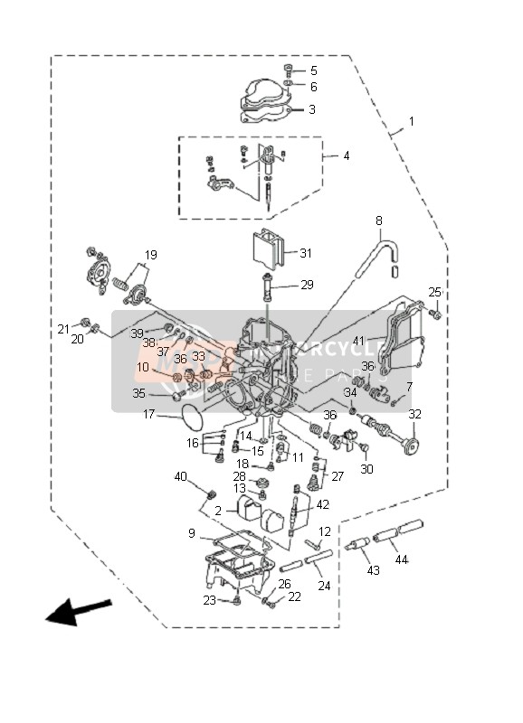 2VA141030000, Gashendel Screw Set, Yamaha, 2