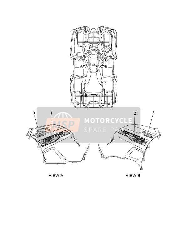 Yamaha YFM550FWA GRIZZLY 4x4 2014 Gráficos para un 2014 Yamaha YFM550FWA GRIZZLY 4x4