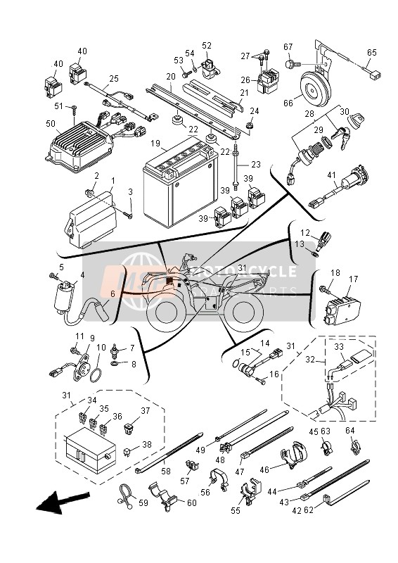 3B4833710000, Claxon, Yamaha, 0