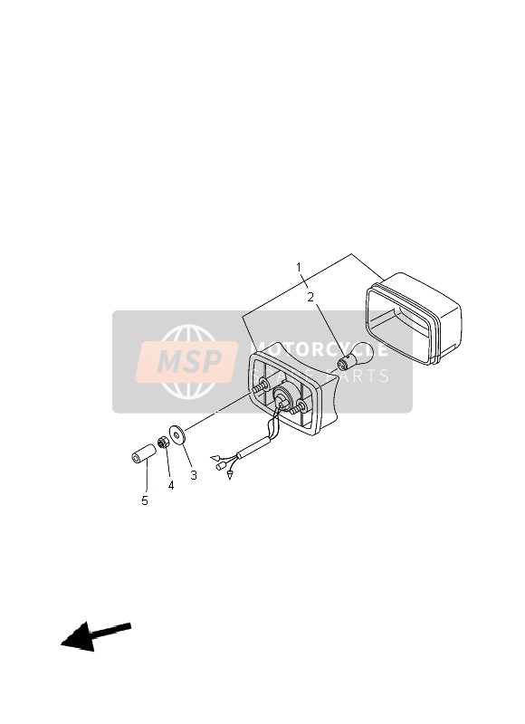 Yamaha YFM700FWAD GRIZZLY 4x4 2014 Tail Light for a 2014 Yamaha YFM700FWAD GRIZZLY 4x4