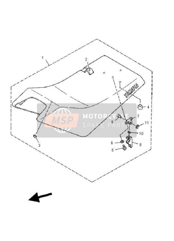 4K0247750000, Bracket, Zadel Hendel, Yamaha, 2