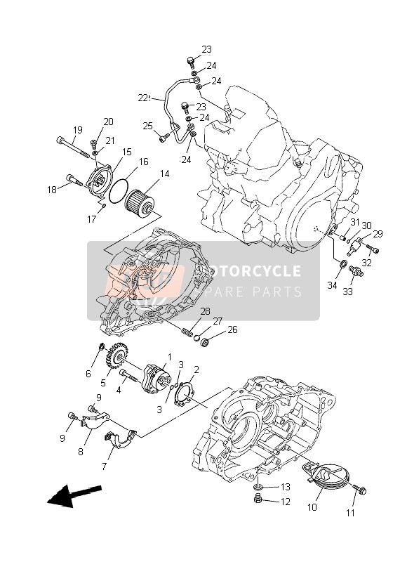 Yamaha YFM700R 2014 La pompe à huile pour un 2014 Yamaha YFM700R