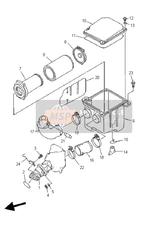 1YW144510100, Element, Air Cleaner, Yamaha, 0