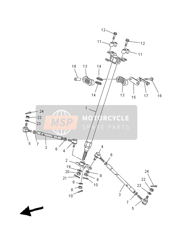 Yamaha YFM700R 2014 Timone per un 2014 Yamaha YFM700R