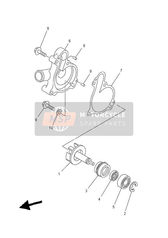 Yamaha YFZ450R 2014 Pompe à eau pour un 2014 Yamaha YFZ450R