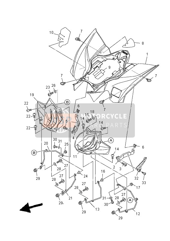 1TD2163F0000, Deckel, Hinterradkotflugel, Yamaha, 0