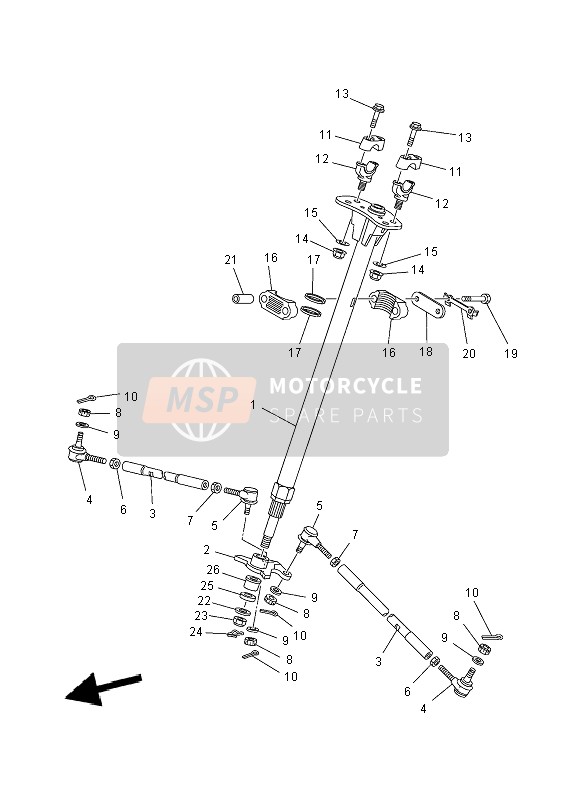 1TD238310000, Rod, Tie, Yamaha, 0