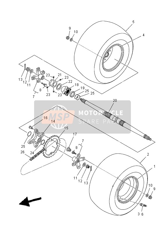 945823809800, Kette, Yamaha, 1