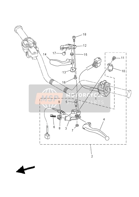 Yamaha YFZ450R 2014 Handle Switch & Lever for a 2014 Yamaha YFZ450R