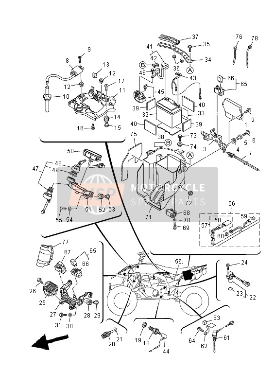 1TD2177N0000, Tampone Di Posizionamento 4, Yamaha, 0