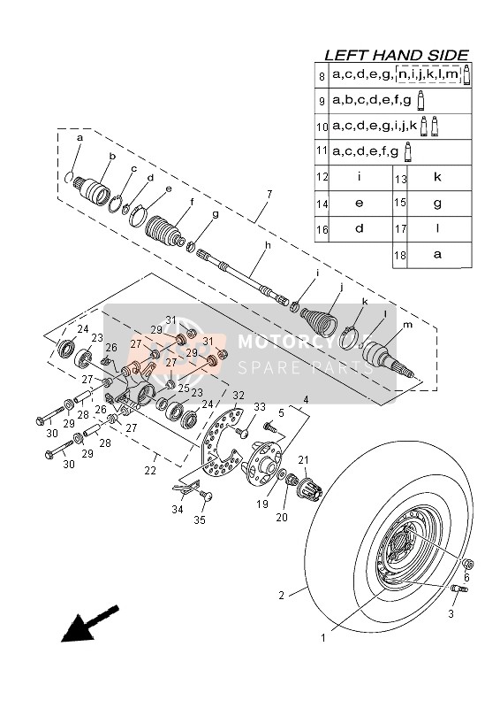 Roue arrière