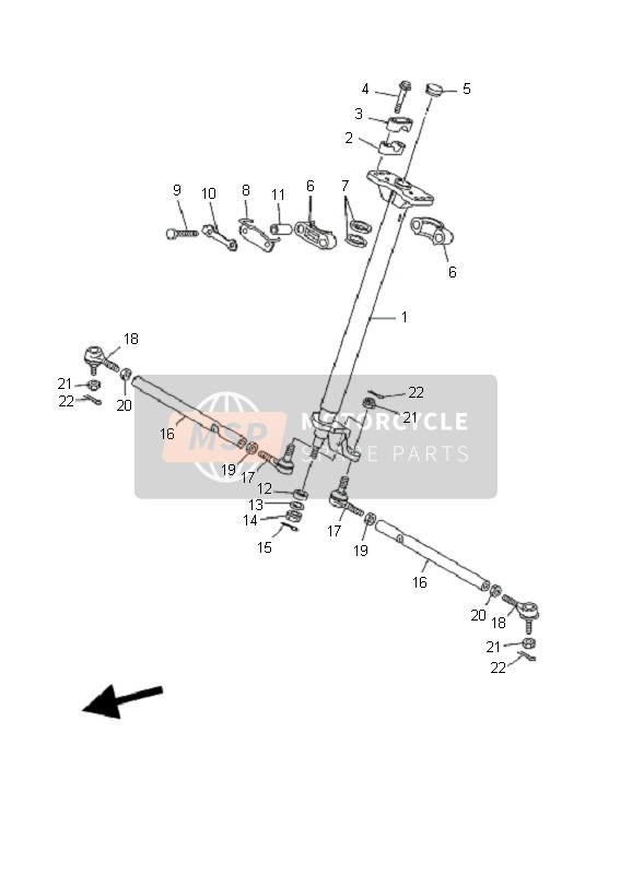 2HR238310100, Barre,  Accouplement, Yamaha, 1